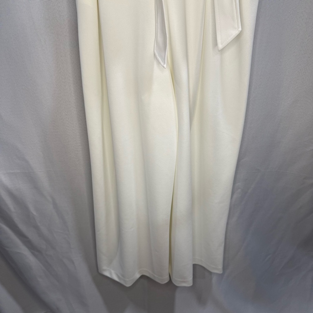 Calvin Klein Ivory Ruffle-Trim Jumpsuit - Picture 8 of 11